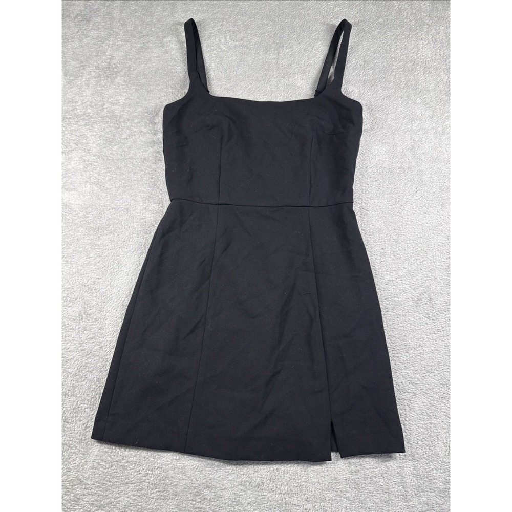 French Connection Black Mini Dress with Square Neck